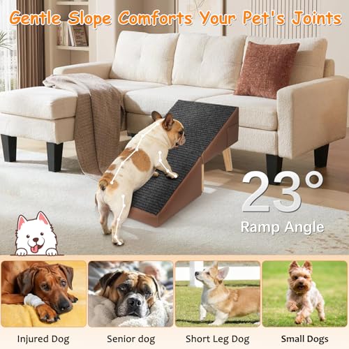 Ottoman Dog Ramp for Couch (Brown)