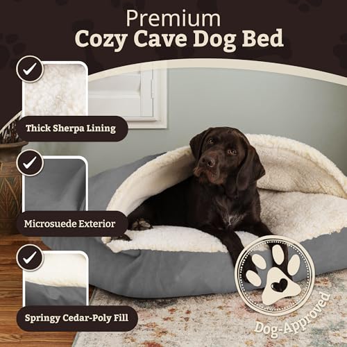 Rectangle Cozy Cave Dog Bed (Anthracite / Large)