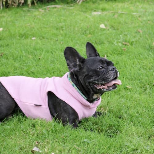 Dog Fleece Vest Sweater w (XL (17-25lbs) / Pink Lemonade)