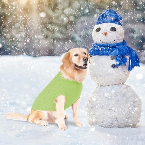 Dog Sweater for Large Dogs (Light Green / Large)