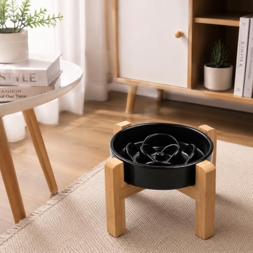 Ceramic Slow Feeder (Black / 8.26in)