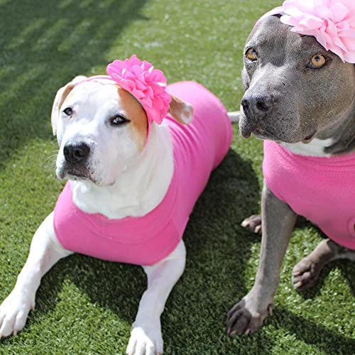 Stretch Fleece Vest Dog Sweater (3X-Large Length (20.5") / Pink)