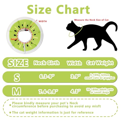 Soft Adjustable Cat Cone Collar (Kiwifruit / Medium)