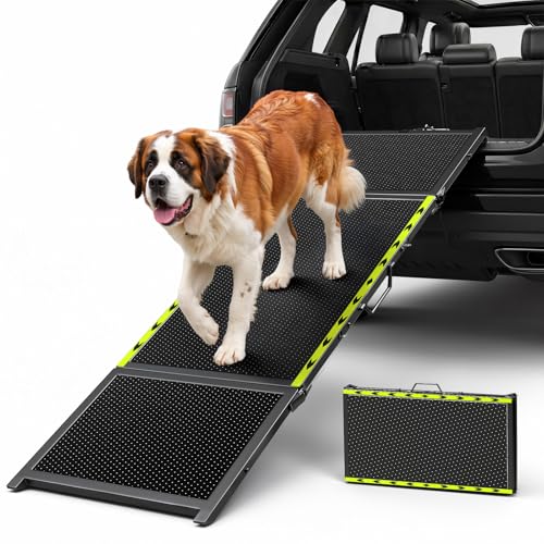 74"L x 20"W Extra Wide Dog Ramp for Car (Black)