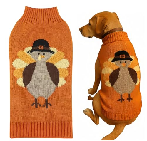 Thanksgiving Dog Sweater Turkey Outfit Clothes (XX-Large / Thanksgiving Turkey)