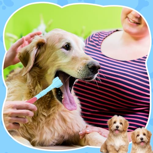 20 Pcs 7 Inch Dog Toothbrush 3 Sided Pet Teeth Cleaning Brush Dental Care Suitable for Dog Most Pets Cat Puppy Kitten Different Teeth and Mouth Shapes Cleaning