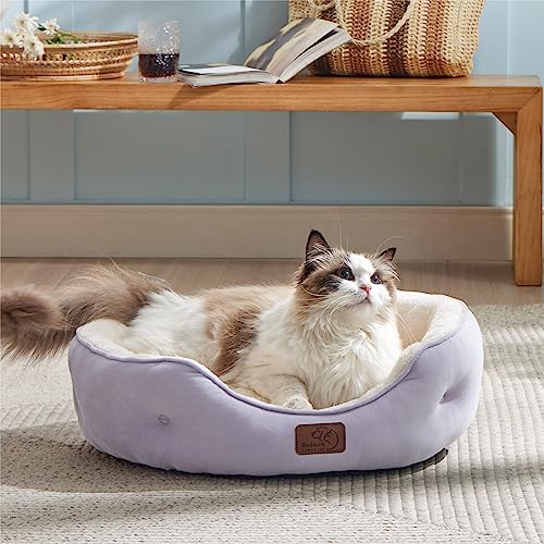 Dog Beds for Small Dogs (20"L x 19"W x 6"Th / Azure Lilac)