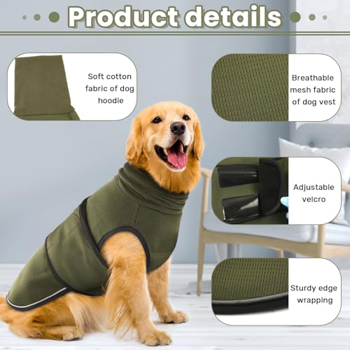 Dog Anxiety Vest with Hoodie (XX-Large / Army Green)
