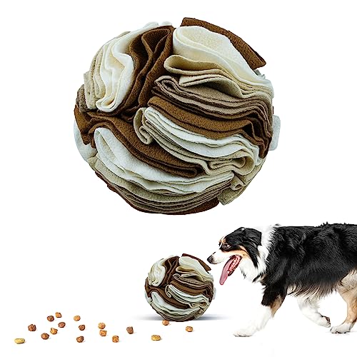 Pet Snuffle Ball (Milk tea brown / 20cm)