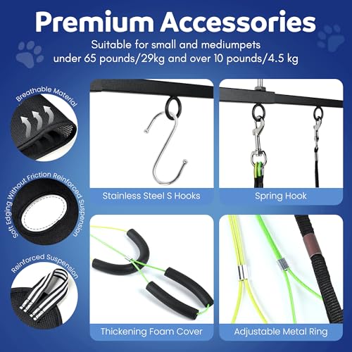 Premium Dog Grooming Arm with Clamp & Dog Grooming Hammock
