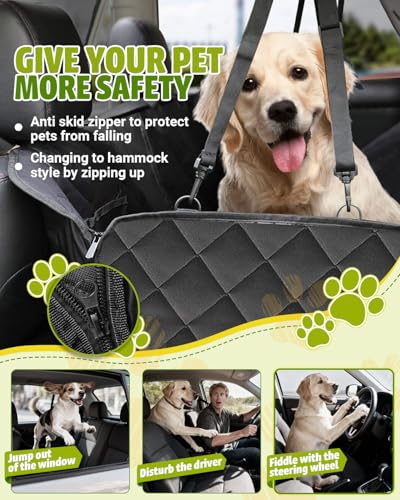 Dog Car Seat Cover (Black / XL- (60*64 ))