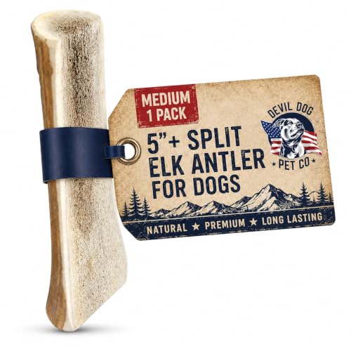 Split Elk Antlers for Dogs (split - Medium - 1 Pack)