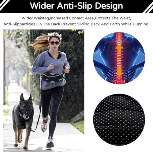 Hands Free Dog Leash with Waist Bag for Large Dog Walking