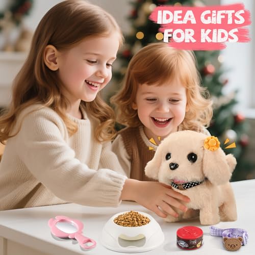 16 Pcs Robot Dog Toys for Girls (Pink)