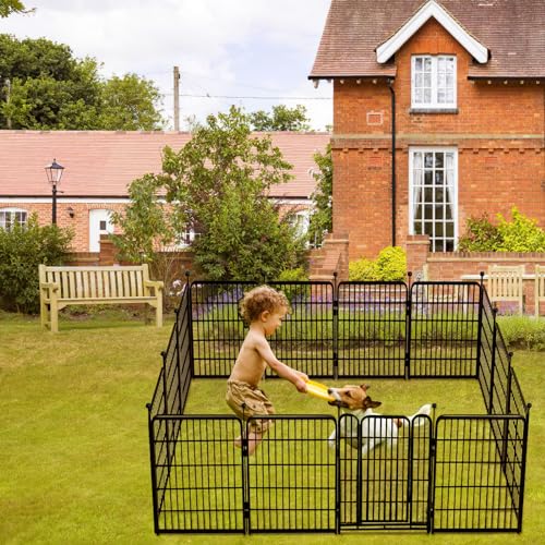 Garden Fence with Gate 36 in (36''(H)-14panels-31ft(L))