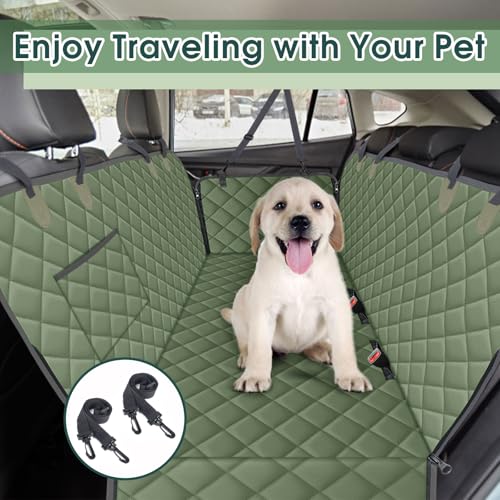Waterproof Dog Car Seat Cover for Back Seat (Green / Small,Standard)