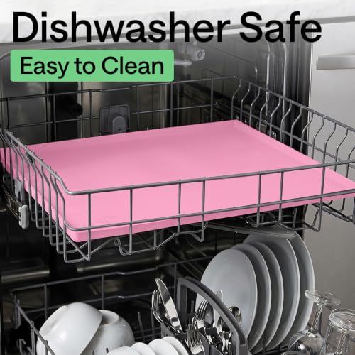 Waterproof Dog Food Mat (Pink / 18" x 12")