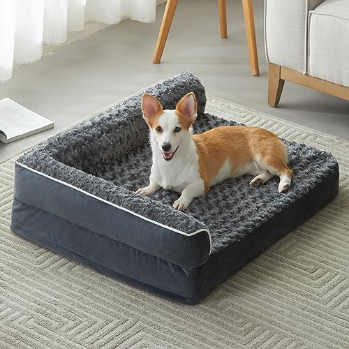 Orthopedic Washable Dog Bed (Dark Grey / 30.0"l x 20.0"w x 6.5"th)