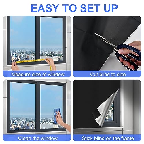 Blackout Window Cover (57"W x 157"H / Black)