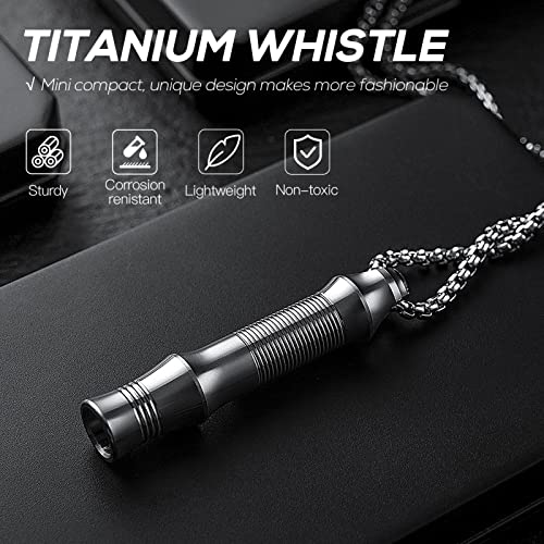 Titanium Emergency Whistle (Silver-1pc)
