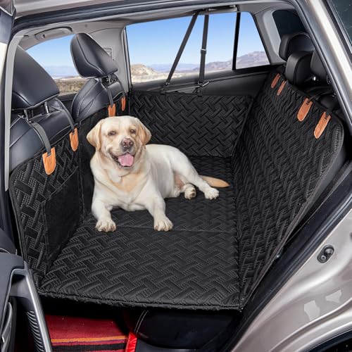 Dog Car Seat Cover for Back Seat (Black / L-for Car/SUV/small Truck)