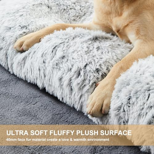 Dog Bed for Large Dogs (Grey / 3XL(53x36 inch))