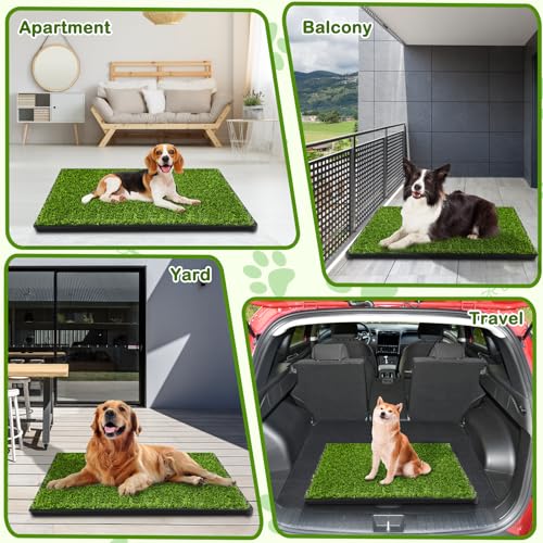 Dog Grass Pad with Tray (34''×23'' (3-Layer Potty System))