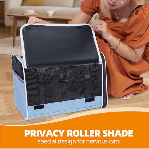 Cat Carrier for Travel (Blue / 18.0"L x 11.0"W x 11.0"H)