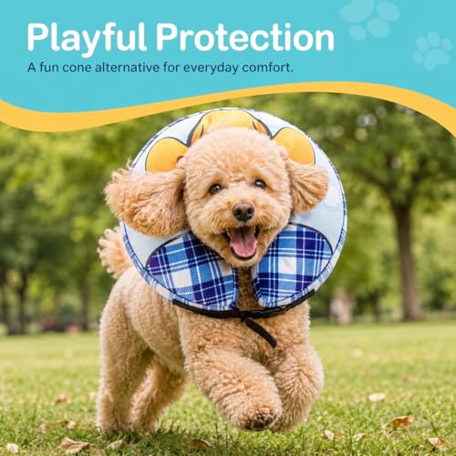 Inflatable Cowboy Dog Cone Collar (S(Neck 6.3"-9.5"))