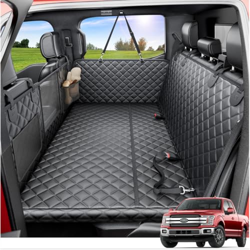 Dog Truck Seat Cover for Back Seat (Black / Extra Large - Full-Size Trucks, SUVs)