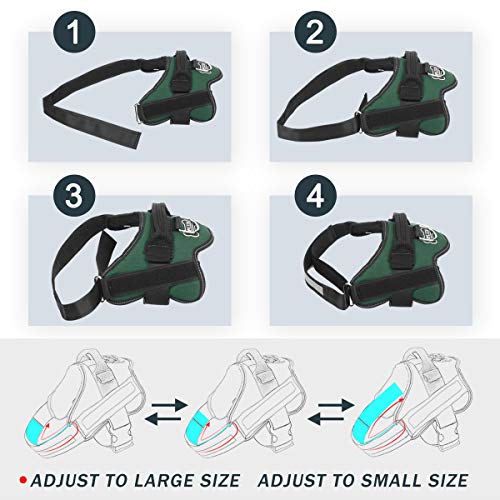 Dog Harness No (Large (Pack of 1) / Dark green)
