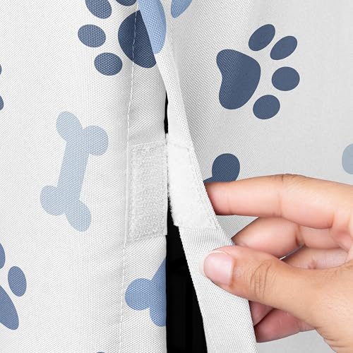 36in. Medium Dog Crate Cover (Navy Paw Bone / 36in. x 23.5in. x 24in.)