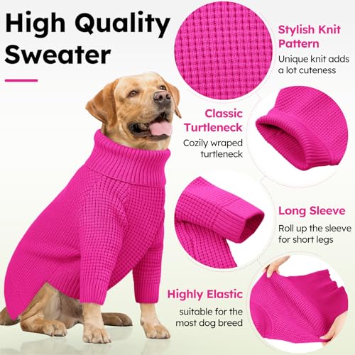 Dog Sweaters Large Dogs (Fuchsia / X-Large)