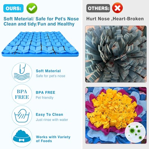 Snuffle Mat for Dogs (L-16"X16" / Blue-L)