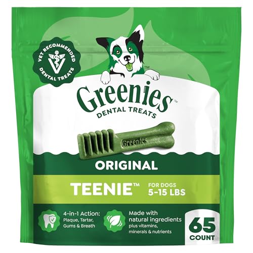 Teenie Original Natural Dental Dog Treats (65 Count (Pack of 1))