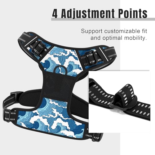No Pull Dog Harness (Japanese Style Wave / Small)