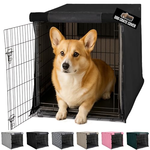 Dog Crate Covers (Black / 30" X 19" X 21")