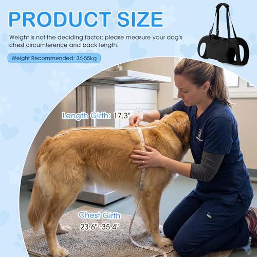 Dog Carry Sling Emergency Backpack Dog Lift Harness (L)