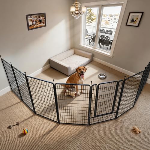 Rollick Dog Playpen with Fence (Black / 50"H)
