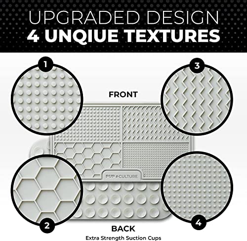 Dog Lick Mat for Dogs (2 Pack / Grey)