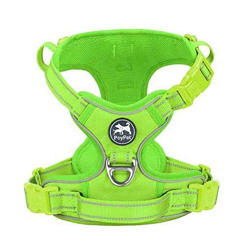 No Pull Dog Harness (Medium / Green(Matching Trim))
