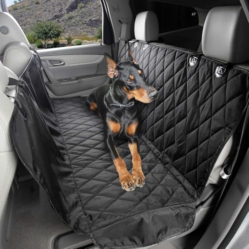 Heavy Duty Rear Seat Cover for Dogs (Regular / Black)