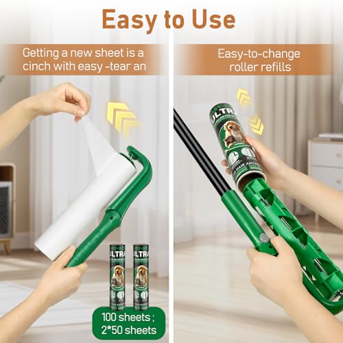10 Inch Large Lint Roller Refills for Lint Remover (Green-1 / 10 Inch)