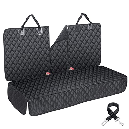Dog Car Seat Cover for Back Seat (Black / ISOFIX X-Large)