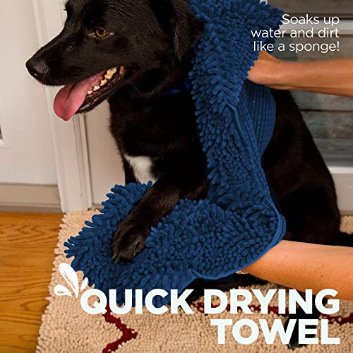 Soggy Doggy Super Shammy Absorbent Dog Towel (Navy Blue)