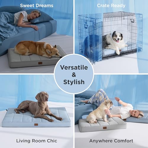 Cooling Dog Bed for Crate (35"L x 22"W x 3"Th / Cooling Grey)