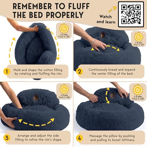 XL Dog Beds for Large Sized Dog (Dark Gray / X-Large - 45"L x 45"W x 8"Th)