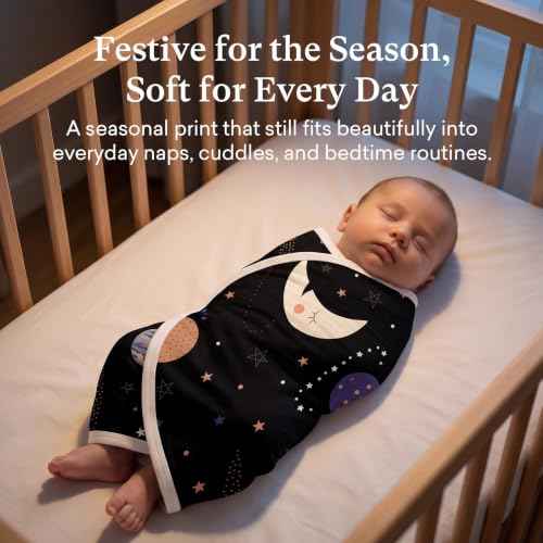 Adjustable Newborn Swaddle Wrap 3 (Midnight Halloween / Small)