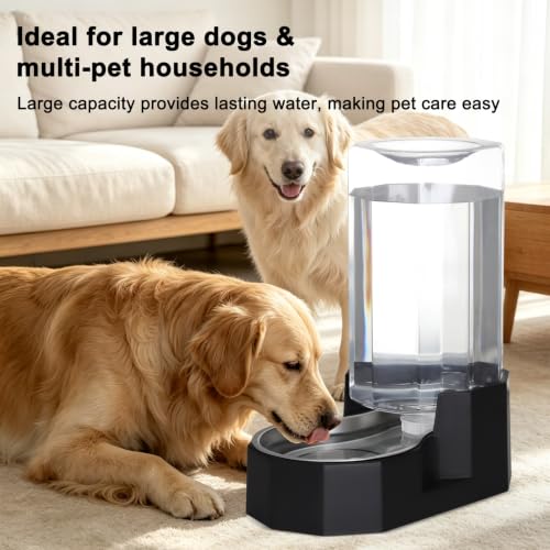 8L Large Dog Water Dispenser (Black / 8L Without Filter)