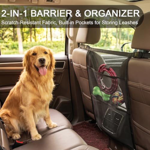 Dog Car Barrier with Metal Hooks